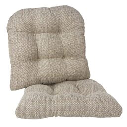 Klear Vu Gripper Universal Non-Slip Overstuffed Dining Chair Cushion, 41% Acrylic, 39P% Polyester, And 20% Polypropylene, Waffle Natural, 2 Count (Pack of 1)