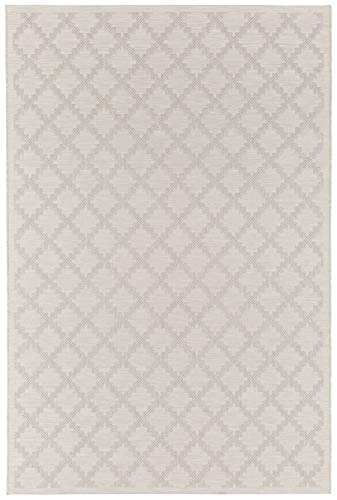 Freundin Home Collection Dawn Flat Woven Rug Macrame Look Cream 77 x 150 cm, Polypropylene, 77 x 150 cm, Creme