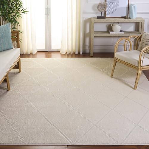 Safavieh Contemporary Rug for Living Room, Dining Room, Bedroom - Revive Collection, Short Pile, in Ivory, 240 x 300 cm
