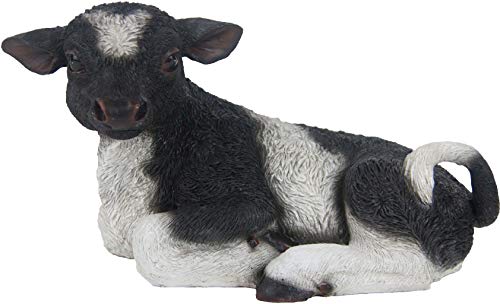 True To Nature 23.3 x 10.5 x 12.8 cm Resin Cow Black and White Lying