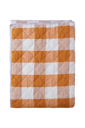 Ellos Home,Bedspread Candice, Washed Flax, Colour: Orange, 180x260cm