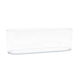 "Royal Imports Flower Vase Acrylic Oval - Decorative Centerpiece for Home or Wedding - Non Breakable Plastic, 4"" X12 Short Rounded - Clear"
