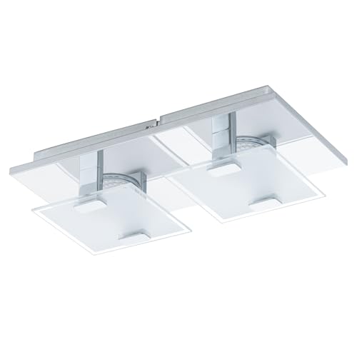 EGLO LED ceiling light Vicaro, ceiling lamp, chrome stainless steel