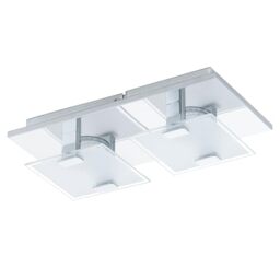 EGLO LED ceiling light Vicaro, ceiling lamp, chrome stainless steel
