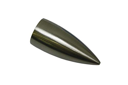 Gardinia Curtain Rod Finials, Aluminum Stainless Steel Finish, Ø 16 mm, 30100