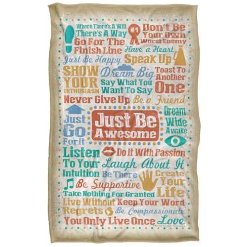 Bcreative - Retrorocket Studio Just Be Awesome Silky Touch Super Soft Throw Blanket 91 x 147 Cm