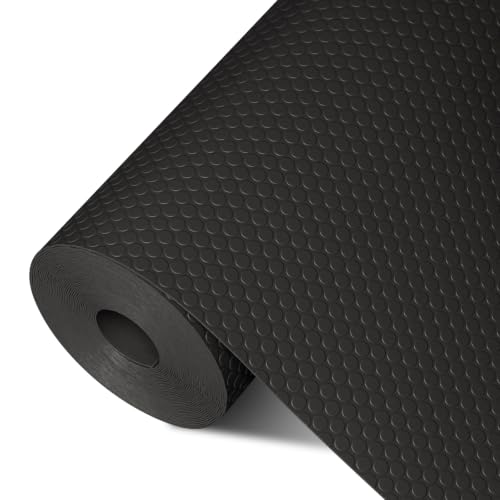 wohomuke Shelf Liners 11 inch x 20 ft Shelf Liners for Kitchen cabinets nonstick Shelf Lining Drawer Mats EVA Protector for Cupboard (Black,11 inch x 20 ft)