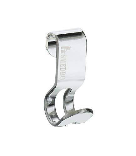"Smedbo ""Sideline"" Soap Basket Hooks of Stainless Steel, Polished Chrome, 2-Piece, Silver, 2.3 x 1.5 x 4.1 cm"