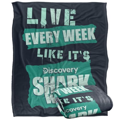 SHARK WEEK: TELEVISION SERIES Blanket, 152 x 127 cm Live Every Week Silky Touch Super Soft Throw Blanket