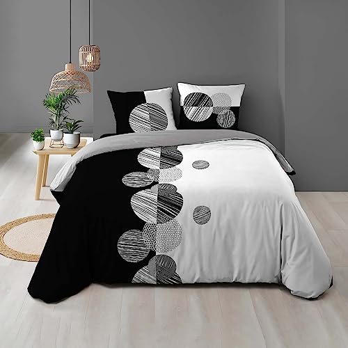 Douceur d'Intérieur, 3-Piece Bedding Set (260 x 240 cm) Stormi White, 100% Cotton
