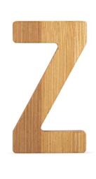 Small Foot 12079 ABC Letter Z Made of Sustainable Bamboo Can Be Combined with Other Letters as Decoration or Door Sign