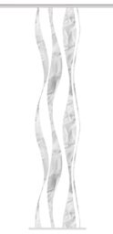 HOME WOHNIDEEN SOEREN sliding curtain in silk look, digital print, 245 x 60 cm, with accessories, colour: grey, size: 245 x 60 cm, quantity: 1
