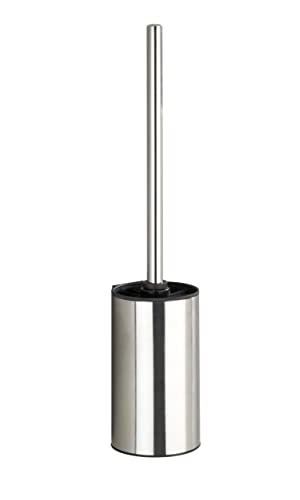 Wenko 23355100 Turbo-LOC Toilet Brush, Stainless Steel, Shiny, 8.5 x 40 x 9 cm
