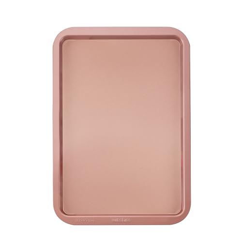 Wiltshire Rose Gold Rectangular Cookie Sheet, PFOA PTFE Free, Robust Baking Tray, Brownie Tray, Non-Stick Coating, Sheet Steel Bakeware, 38.5x27.3x1.7cm