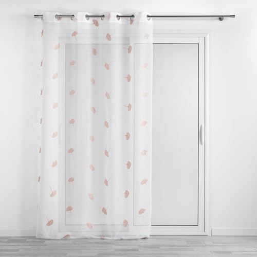 Douceur d'Intérieur White/Pink Curtain 140 x 240 cm