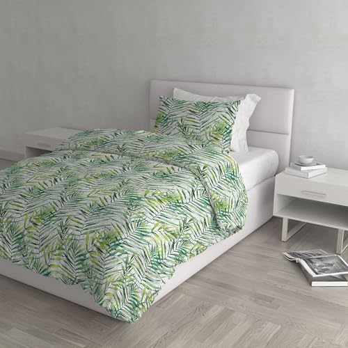 Italian Bed Linen Dafne Printed Duvet Cover Set, Microfibre, Honolulu, Single