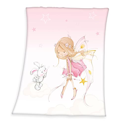 Herding Little Fairy Fleece Blanket, 130 x 160 cm, 100% Polyester, Fleece, Pink