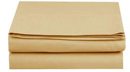 Elegant Comfort Premium Hotel Quality 1-Piece Flat Sheet, Luxury and Softest 1500 Premium Hotel Quality Microfiber Bedding Flat Sheet, Wrinkle-Free, Stain-Resistant, King, Gold