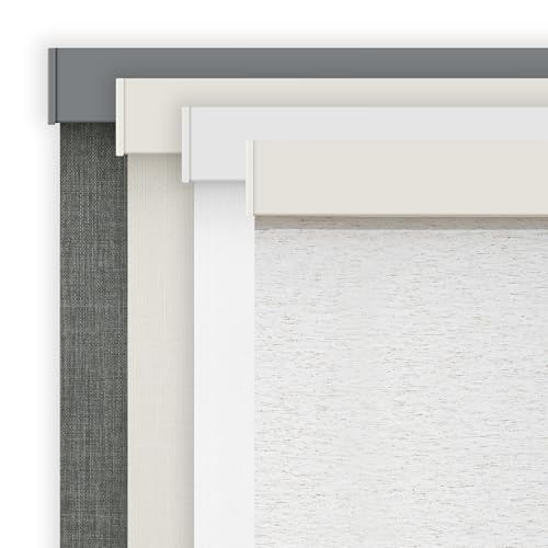 AOSKY Linen Roller Blinds Shades for Indoor Windows Pull Down Cordless Blackout Black Out Window Shade 20 inch Blinds for Home Linen
