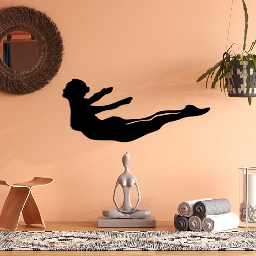 Stylish Black Decorative Metal Wall Accessory, 60 x 26 cm, 100% Metal, 1.5 mm Thickness, Perfect for Modern Home Decor & Unique Wall Art