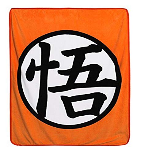 Great Eastern Entertainment Dragon Ball Z Goku Symbol Throw Blanket, Cotton, Multi-Colour