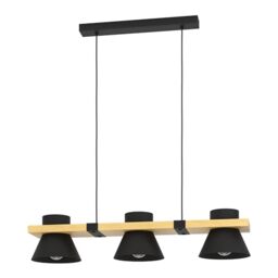 Eglo Pendant Lighting Maccles, 3 lamp Ceiling Light Fitting for Dining Room