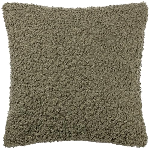 Yard Cabu Cushion Cover – Scandi Minimalist Chunky Boucle Textured Decorative Case (Khaki - 45x45cm)