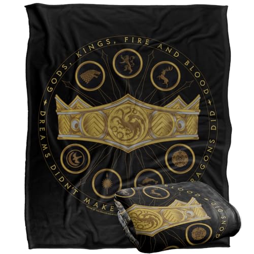 Game Of Thrones Gods, Kings, Fire And Blood Silky Touch Super Soft Throw Blanket 91 x 147 Cm