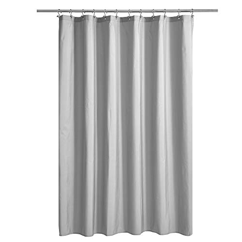 "Ultimate Waterproof Fabric Shower Curtain or Liner, TPU Lining & Machine Washable, Use for Bath Tub/Stall in Home and Hotel, Gray, 72""x72"""