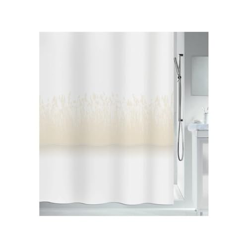 Spirella Textile Roseaux Sand Shower Curtain, 180 x 200 cm, Fabric, 180 x 200 cm