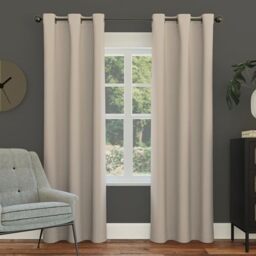 "Sun Zero Easton Energy Saving Blackout Grommet Curtain Panel, 40"" x 84"", Stone"
