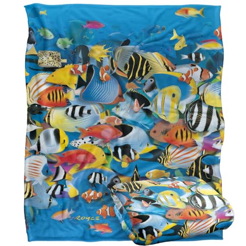 Jq Licensing - Royce Mcclure Tropic Fish Day Dive Silky Touch Super Soft Throw Blanket 152 X 127 Cm