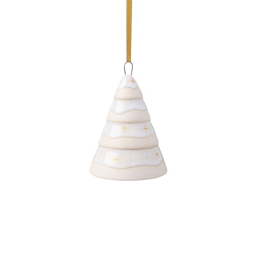 like. by Villeroy & Boch – Winter Glow ornament tree, Christmas decoration in Premium Porcelain, tree decoration, White / Beige