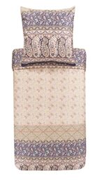 Bassetti Imperia 41 9323467 Bed Linen Set Cotton Mako Satin in Beige 2-Piece with Zip Closure 135 x 200 cm / 80 x 80 cm