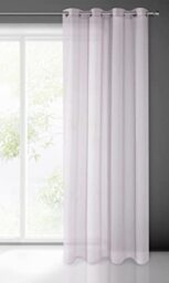 Eurofirany Argea curtain, smooth, transparent eyelets - 1 piece. Clear Elegant Elegant High Quality Glamour, Bedroom, Living Room, Etamin, Pink, 250.00 x 140.00 cms