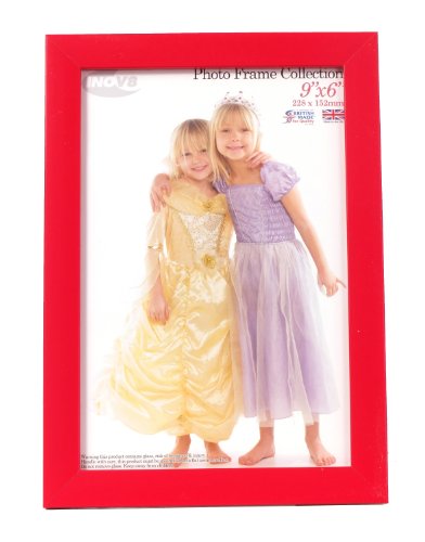 INOV8 British Made Traditional Picture/Photo Frame, Regal Red, 9x6 Inch