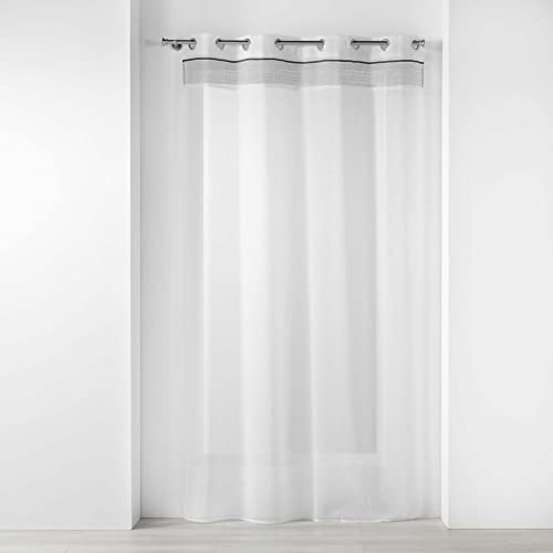 Douceur d'Intérieur, Nikita Eyelet Curtain 140 x 240 cm Sandblasted and Top Jacquard