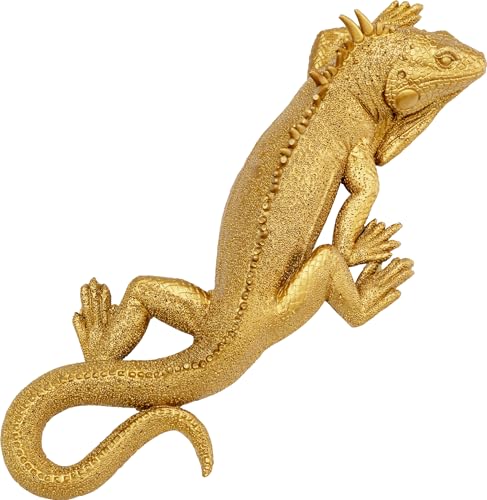 Kare Design Wall Object Lizard, Gold, Elegant, Wall-Mounted, Decorative Home Accessories, Room Decor, Home Decor for Living Room, Bedroom, Hallway, Kitchen, Home Office, 30x11x6 cm (H/W/D)