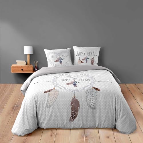 Douceur d'Intérieur, Happy Dream 3-Piece Bedding Set (240 x 220 cm) 100% Cotton