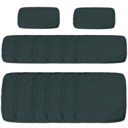 Outsunny Replacement Cushion Covers for Garden Sofa Set, Garden Rattan Sofa Cushion Polyester Cover Replacement Outdoor - No Cushion Included, Grayish Green