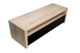 Premier Housewares Loki Coffee Table, Natural Oak Veneer/Black Gloss