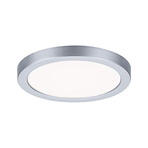 Paulmann 93037 Areo VariFit LED Panel recessed luminaire IP44 Neutral White 118mm Round incl. 1x6.5W Chrome matt Ceiling lamp Plastic 4000K