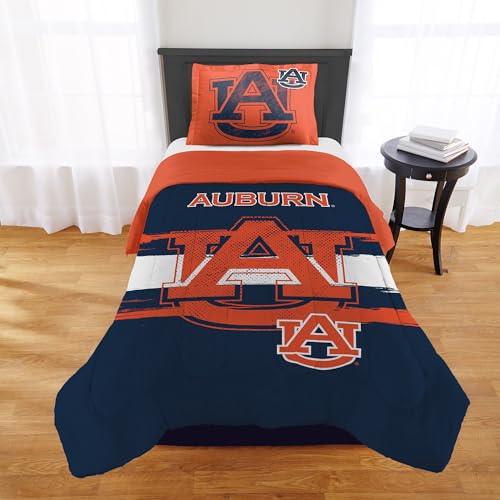 Auburn Tigers Comforter Set ??? Auburn Bedding for Dorms, Guest Rooms, RVs, Tailgates & War Eagle Game Day Decor, Twin/Twin XL