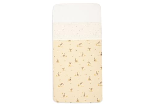 Jollein Crib Sheet - Kangaroots/Dusty Dot - 75x100cm - For Baby Crib - 100% Cotton - Flat Sheet Without Elastic - OEKO-TEX Certified