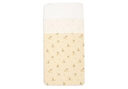 Jollein Crib Sheet - Kangaroots/Dusty Dot - 75x100cm - For Baby Crib - 100% Cotton - Flat Sheet Without Elastic - OEKO-TEX Certified