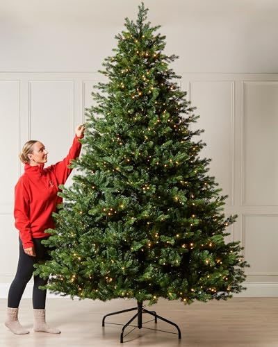 Pre-Lit Balsam Fir Christmas Tree, 9 ft