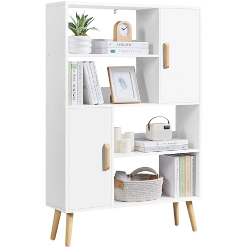 Yaheetech Storage Cabinet with Legs, Wooden Bookcase for Home Office