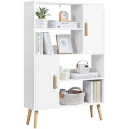 Yaheetech Storage Cabinet with Legs, Wooden Bookcase for Home Office