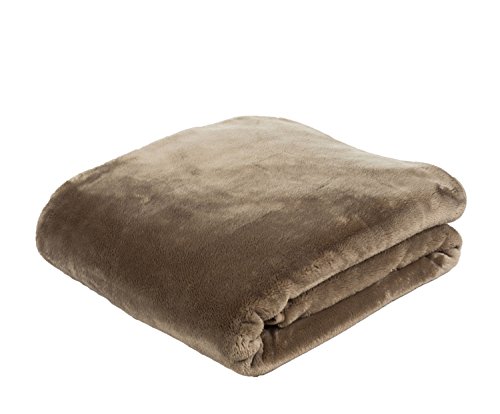 G??zze - Premium Cashmere Feel Cuddly Living Room Blanket/Throw, 500 g/m??, 130 x 170 cm - Taupe