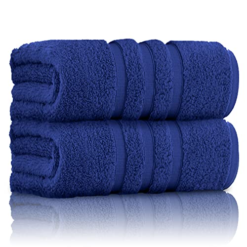 GC GAVENO CAVAILIA 100% Ringspun Cotton Bath Towels, Luxury 550 GSM Zero Twist Towel Sheets, Electric Blue, 80x140 Bath Sheet